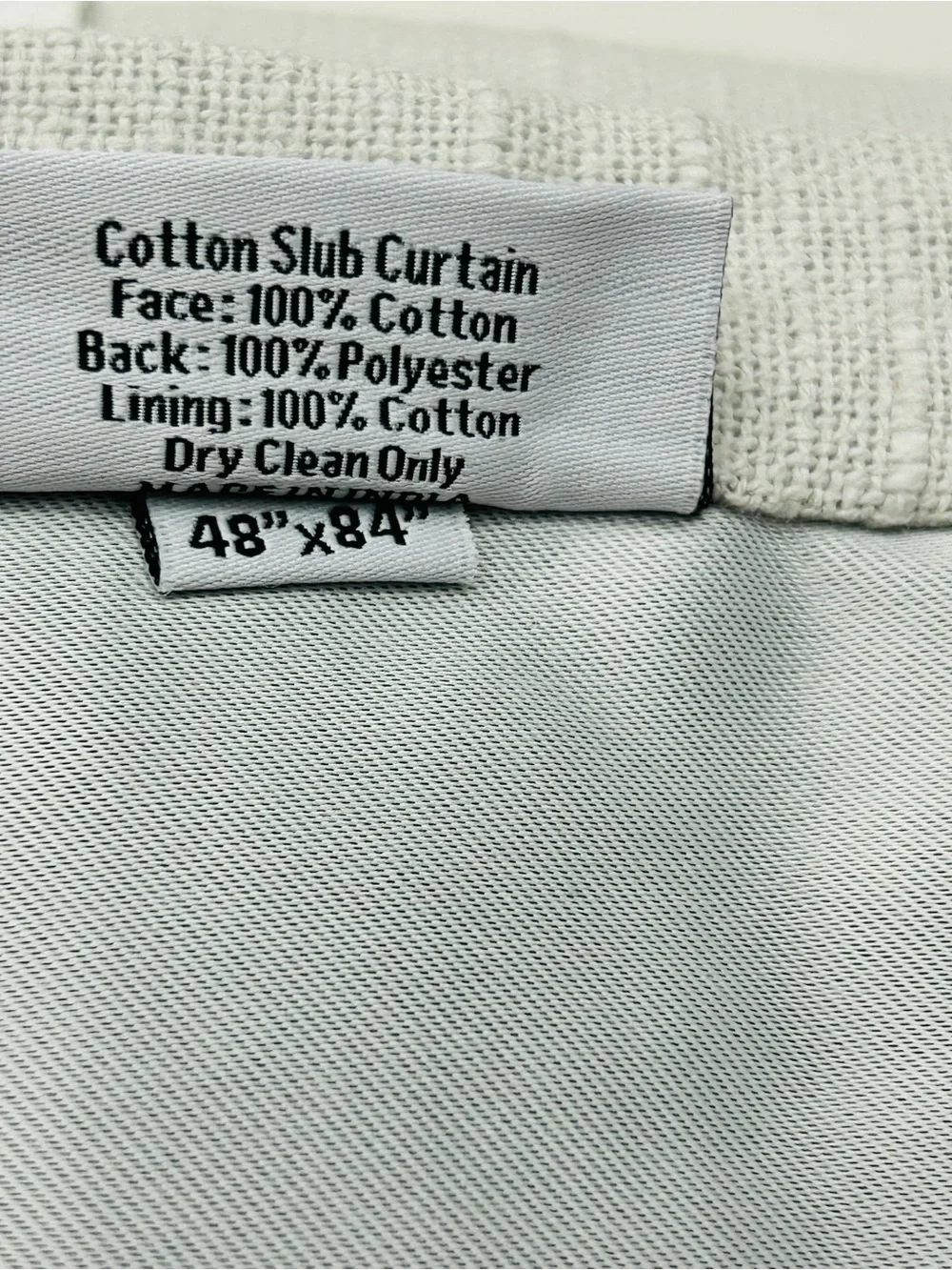 NWT QUINCE Set Of 2 48x84 Cotton Slub Room Darkening Curtains Cloud 9720